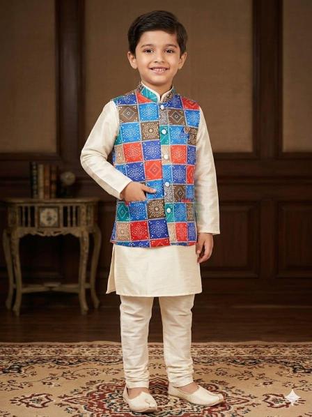 Shree salasar kids kurta koti pyjama set online surat